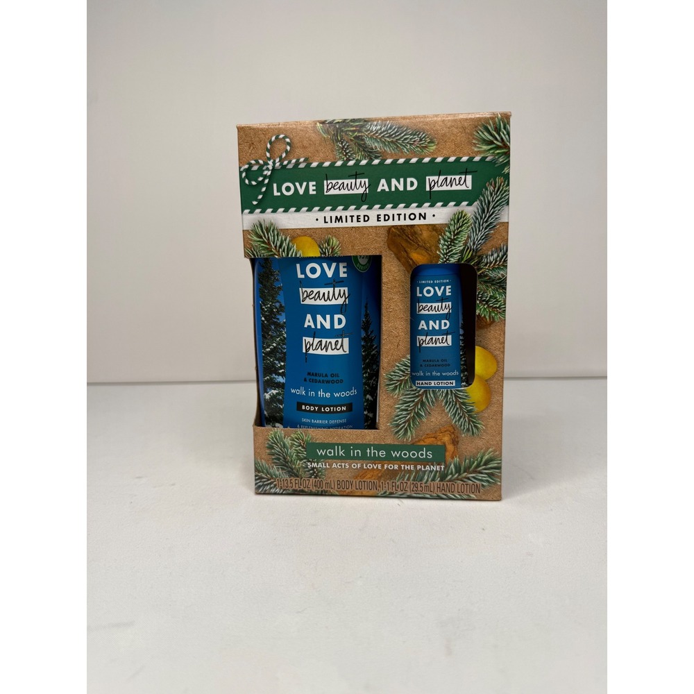 Love Beauty And Planet Walk In‎ The Woods Body Lotion Hand Lotion Gift Set